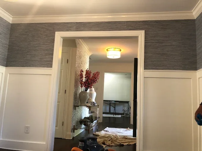 Dining room wainscoting and crown molding